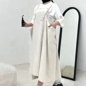 ست دو تیکه تیشرت و سارافون بانک