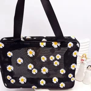 کیف مشکی سایز بزرگ بابونه