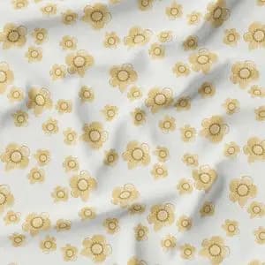 پارچه مخمل طرح گل و برگ کد 5012592