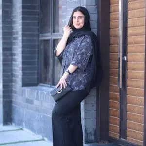 شومیز مانتویی دکمه دار