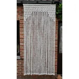 پرده مکرومه بافی طرح سنتی