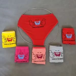 شورت زنانه نخی رنگی با چاپ فانتزی سایز ایکس لارج بسته 6 عددی