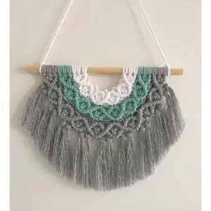 دیوارکوب طرح لوزی مکرومه بافی مدل مانا