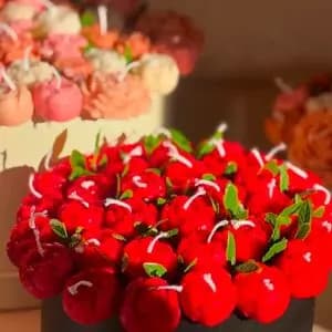 باکس شمع گل پیونی لاکچری