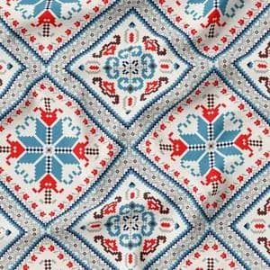 پارچه ملحفه مدل مخمل طرح ایرانی لوزی سنتی کد 5012730