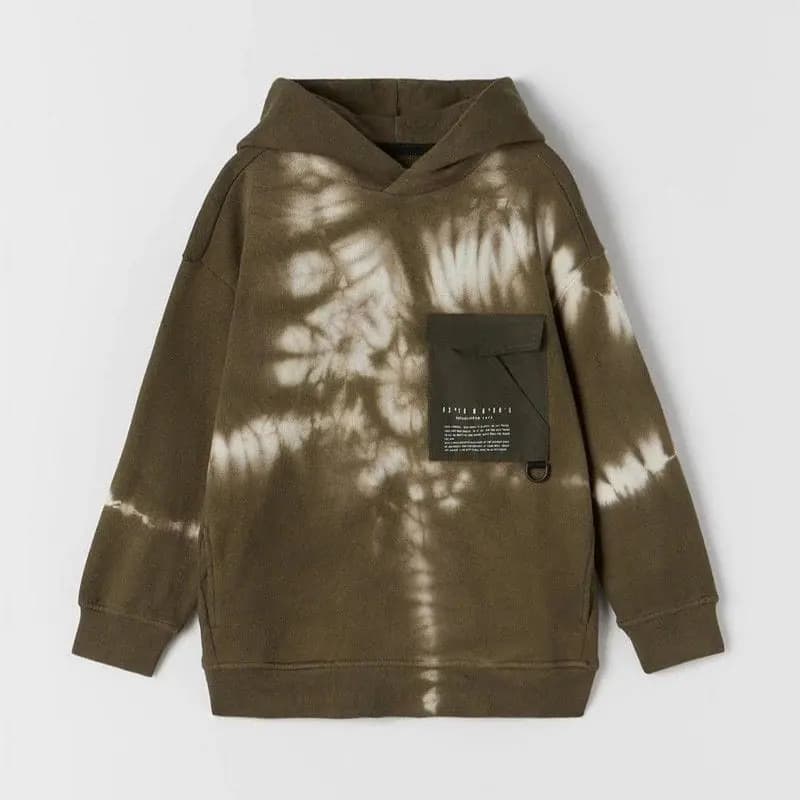 هودی پسرانه طرح آبرنگی برند زارا کدb314