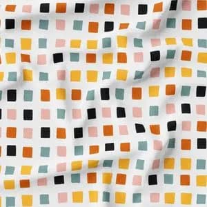 پارچه مخمل روبالشی طرح گل و برگ کد 5012586