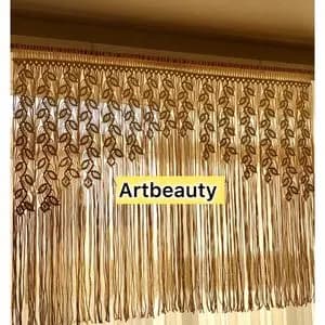 پرده مکرومه بافی مدل جوانه