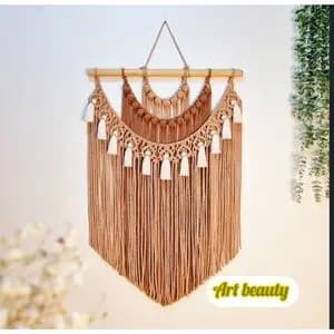 دیوارکوب‌اویز مکرومه دکوراتیو‌ مدل صدف