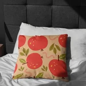 پارچه ملحفه مدل مخمل طرح سیب 5011749