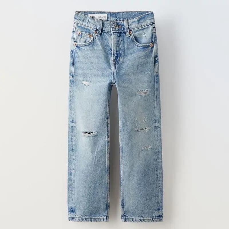 شلوار بچه گانه جین زاپدار برند ZARA کدb28