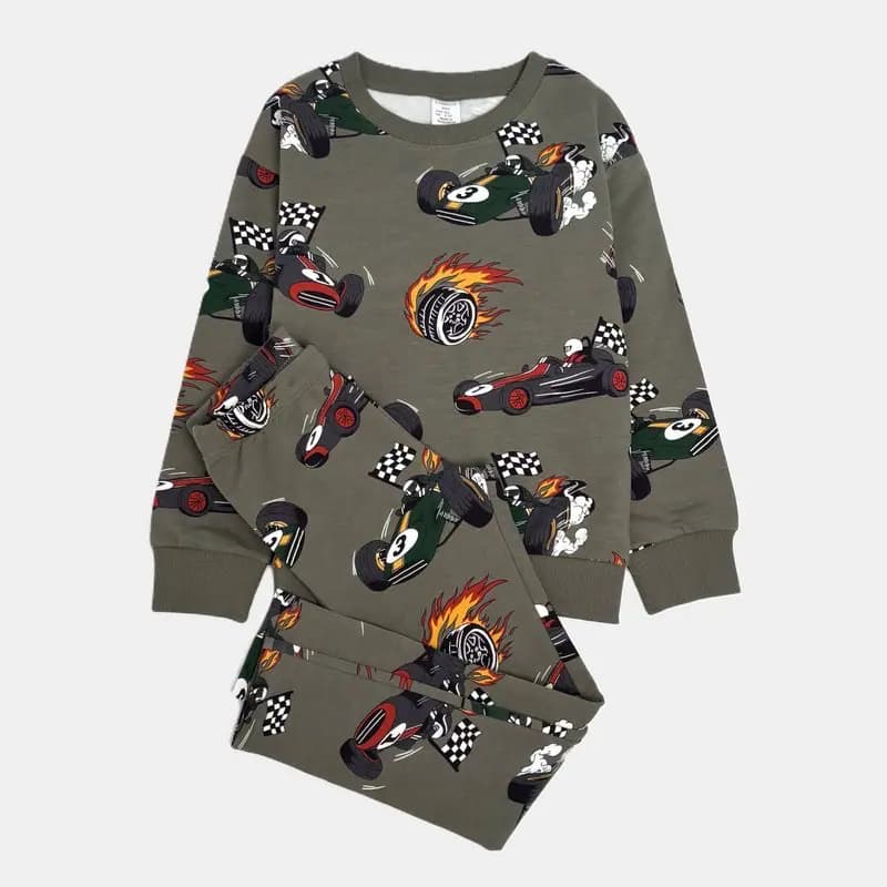 ست پلیور و شلوار بچه گانه لیندکس طرح ماشین کد152