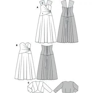 الگو خیاطی پیراهن مجلسی زنانه بوردا استایل کد 6710 سایز 44 تا 54 متد مولر