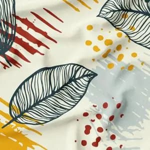 پارچه مخمل طرح گل و برگ کد 5012692