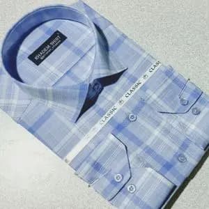 پیراهن تترون مردانه کلاسیک چهارخونه کد04