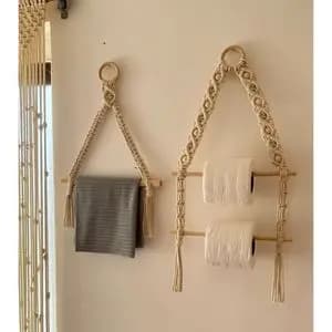 ست دوعددی کاربردی اویز حوله مکرومه برند ارت بیوتی