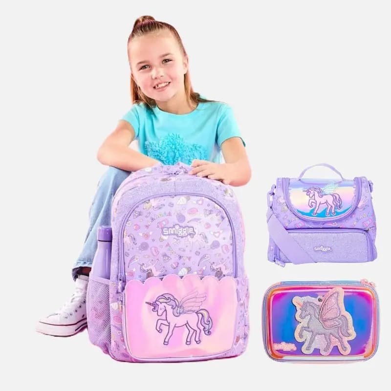 ست کوله پشتی دخترانه اسمیگل مدل یونیکورن کد087