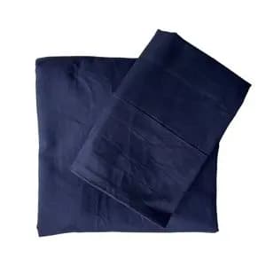 روتختی کشدار پارچه میکروبراش مدل Simple یکنفره 2تکه ( رنگ سرمه‌ای)