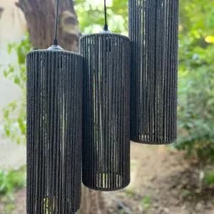 مجموعه سه عددی اویز لوستر مکرومه بافی