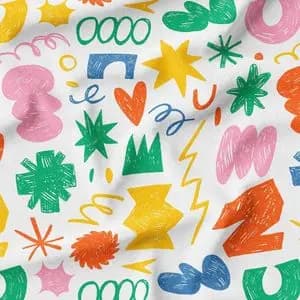 پارچه لباسی پارچه الف مدل کرپ بوگاتی طرح فانتزی کد 4011460