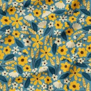 پارچه مخمل پورشه طرح گل و برگ کد 5012493