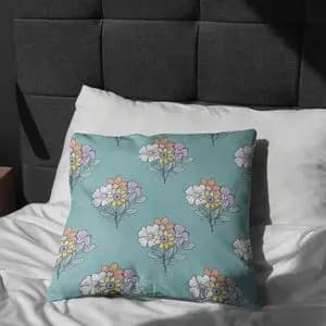 پارچه ملحفه مدل مخمل طرح دسته گل کد 5011774