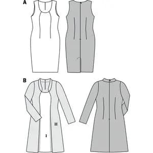 الگو خیاطی پیراهن و سارافون زنانه بوردا استایل کد 7008 سایز 44 تا 54 متد مولر