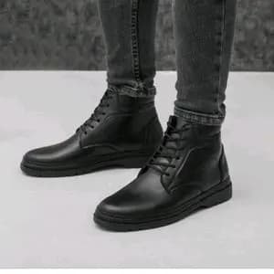 نیم بوت مردانه بندی مدل دژاوو رنگ مشکی