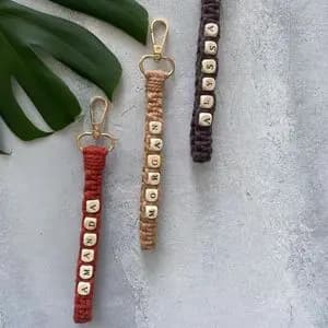 جاسوییچی مکرومه بافی اسم دلخواه طرح نازنین