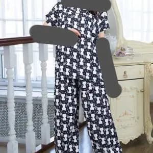 ست تیشرت شلوار نخی زنانه st35