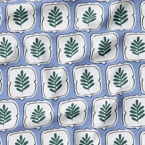 پارچه مخمل روتختی طرح گل و برگ کد 5012507