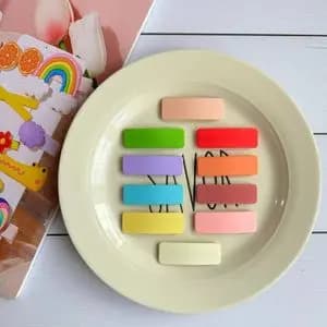 تق تقی دو عددی رنگی دخترانه پک جفتی پاستیلی روکش دار