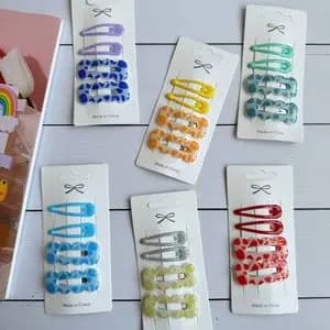 گیره مو تق تقی چهار عددی مستطیلی دالبری پک دو جفتی