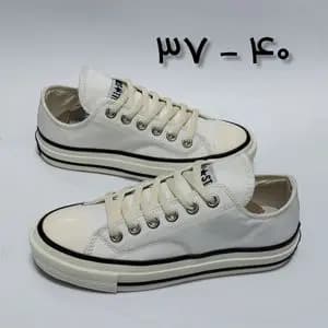 کتونی آلستار سفید شیری All Strar با کیفیت بالا