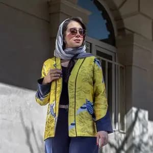 کت زنانه ژاکارد ژاپنی چکاوک