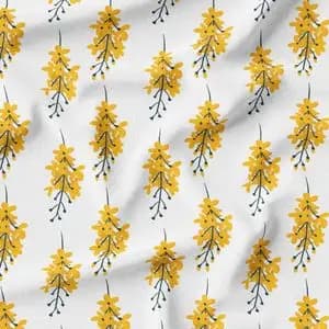 پارچه مخمل طرح گل و برگ کد 5012496