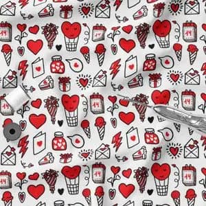 پارچه ملحفه مدل مخمل طرح قلبی کیوت 5011553