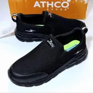 کفش مردانه راحتی بدون بند آتکو مشکی