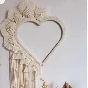 آویز مکرومه بافی مدل قلب