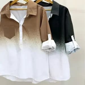 شومیز آبرنگی یقه‌دار ستلند