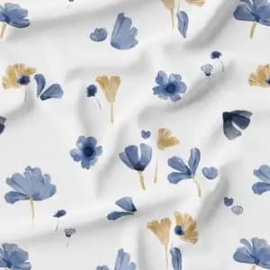 پارچه مخمل پورشه طرح گل و برگ کد 5012657