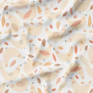 پارچه مخمل روتختی طرح گل و برگ کد 5012499