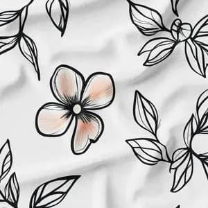 پارچه لباسی پارچه الف مدل کرپ بوگاتی طرح شاخ و برگ کد 4011432