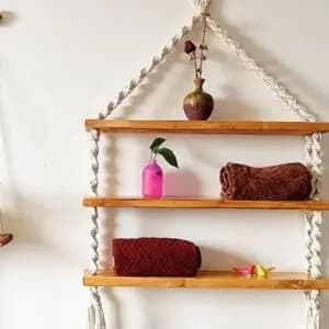 شلف سه طبقه مکرومه بافی