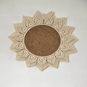 دیوار کوب گرد مکرومه