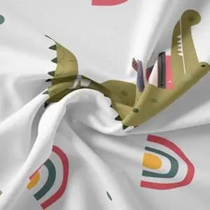 پارچه ملحفه مدل مخمل نوزادی طرح تمساح 5011647