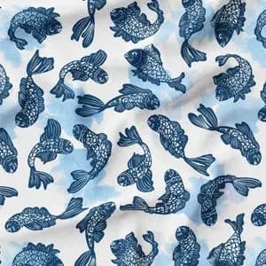 پارچه مخمل طرح گل و برگ کد 5012552