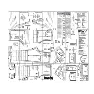 الگو خیاطی سرهمی و سارافن نوزادی بوردا کیدز کد 9424 سایز 6 ماه تا 3 سال متد مولر