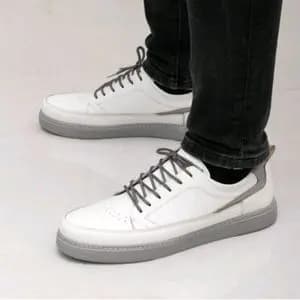 کفش اسپرت مردانه مدل میلاد رنگ سفید طوسی