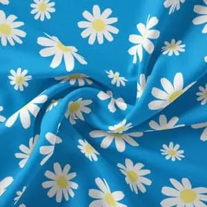 پارچه ملحفه مدل مخمل طرح گل بابونه کد 5011152